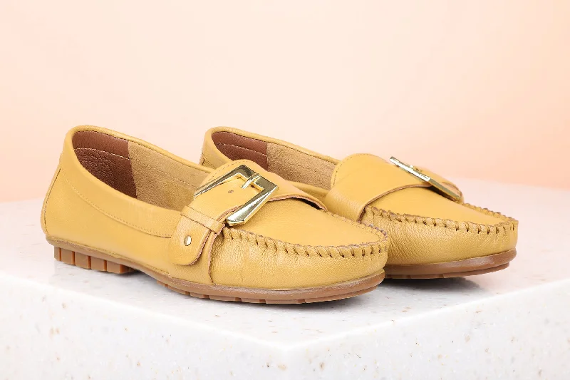 Loafers for men with suede and leather combination for refined look-Buckle Leather Loafers