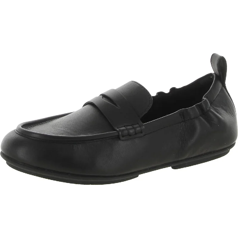 Loafers for men with bold colors and contemporary fashion-forward design-Fitflop Womens Allegro Leather Slip On Loafers