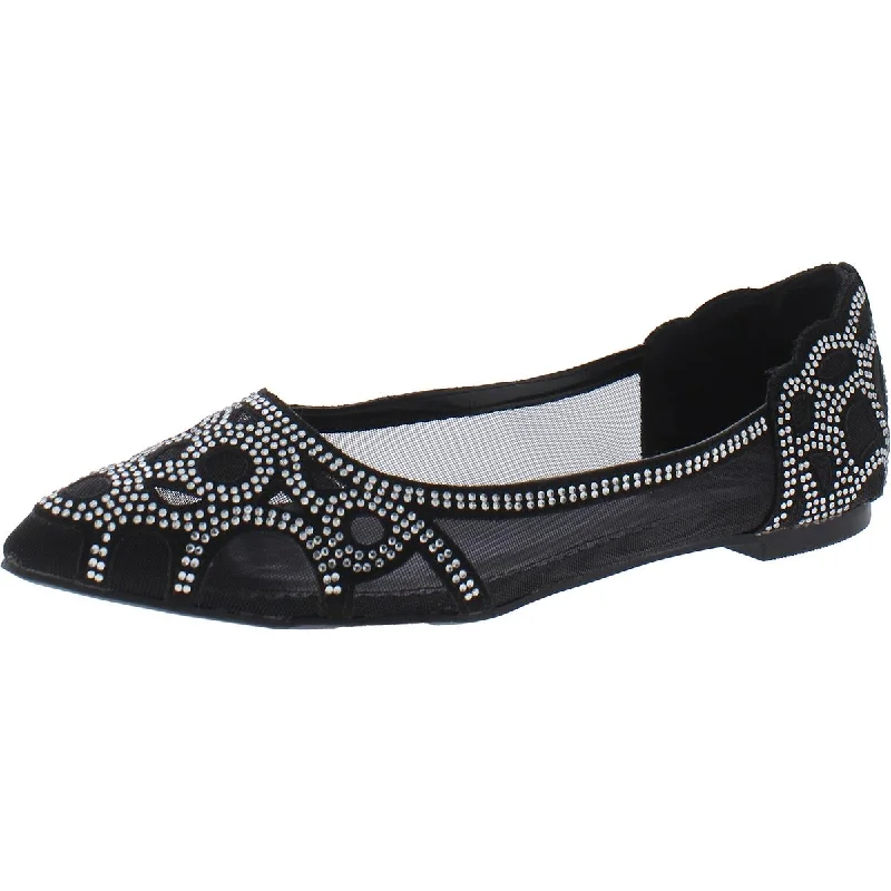 Loafers for men with heritage style and sturdy construction for long-lasting wear-Journee Collection Womens Rhinestone Mesh Loafers