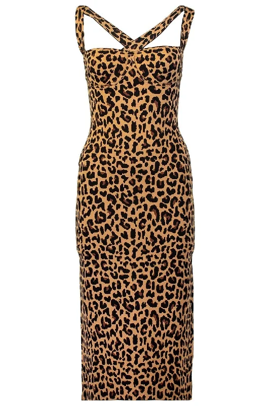 Beach Dresses for Coastal -Diana Leopard Dress