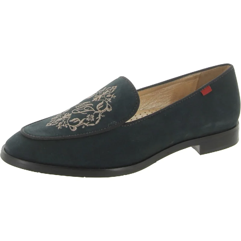 Trendy loafers for men with textured leather and standout stitching details-Marc Joseph Womens Leonard St. Embroidered Loafers