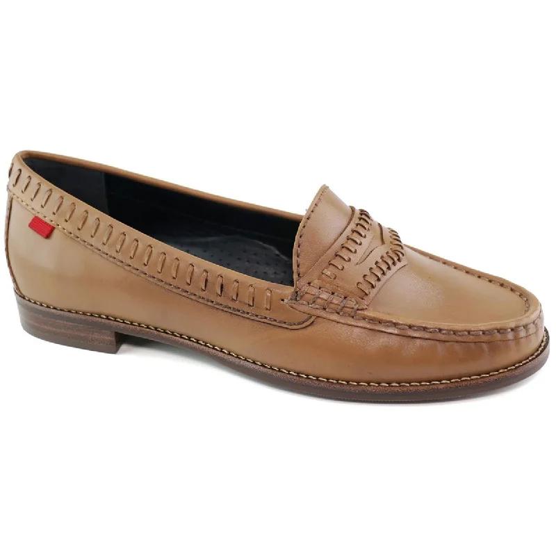 Waterproof loafers for men with durable materials for rainy weather-Marc Joseph Womens West Village Leather Penny Loafers