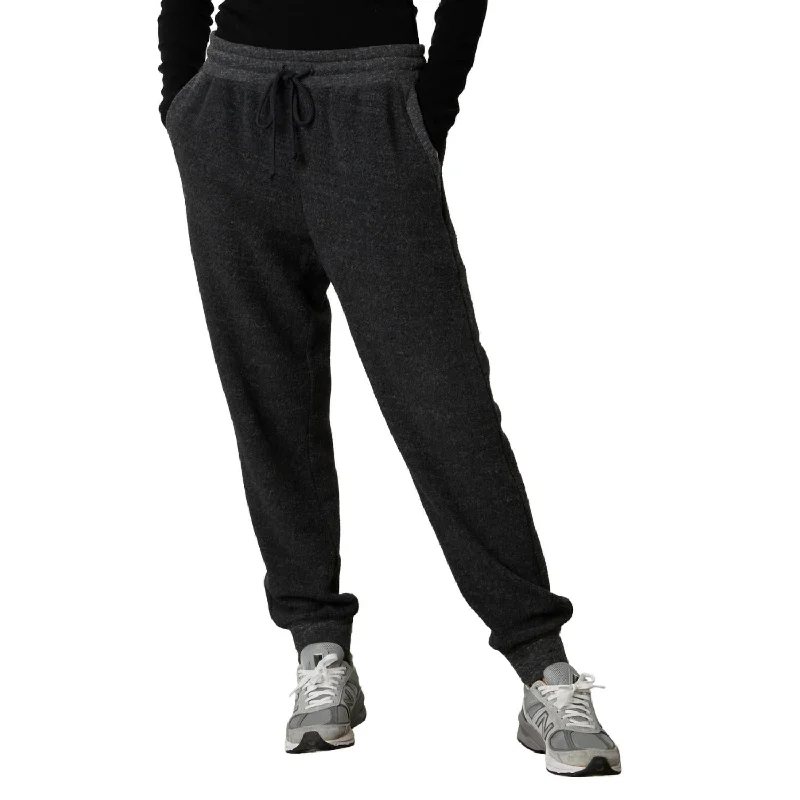 Urban tight trousers for men with street-style influence and sharp tailoring -Tabby Sherpa Fleece Pant In Charcoal