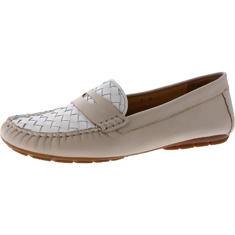 Loafers for women with open-toe design and sleek, polished finish-VANELi Womens Faux Leather Slip On Loafers