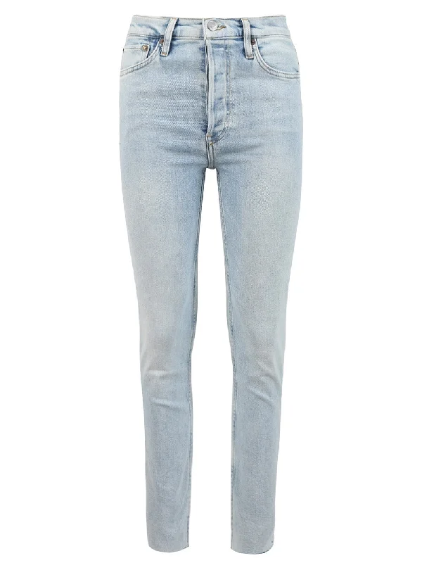 Skinny tight trousers for women with ankle-length and flattering cut -90s High Rise Ankle Crop Jean