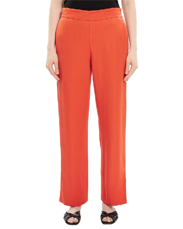 Form-fitting tight trousers for women with slimming effect and flattering cut -Theory Jolinta Summer Linen-Blend Pant