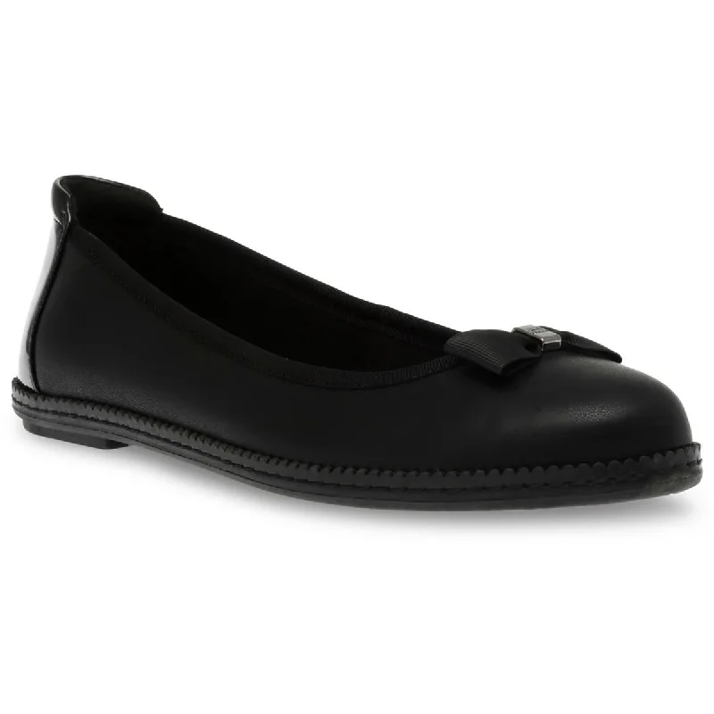 Loafers for women with bow-tie accents and slip-on convenience-Anne Klein Womens Eve Faux Leather Ballet Loafers