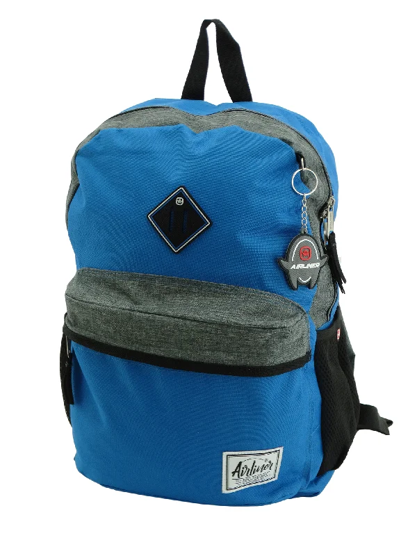 Weather-resistant backpack for extreme outdoor conditions -668164, Airliner, Backpack w/Laptop Sleeve - Blue/Grey