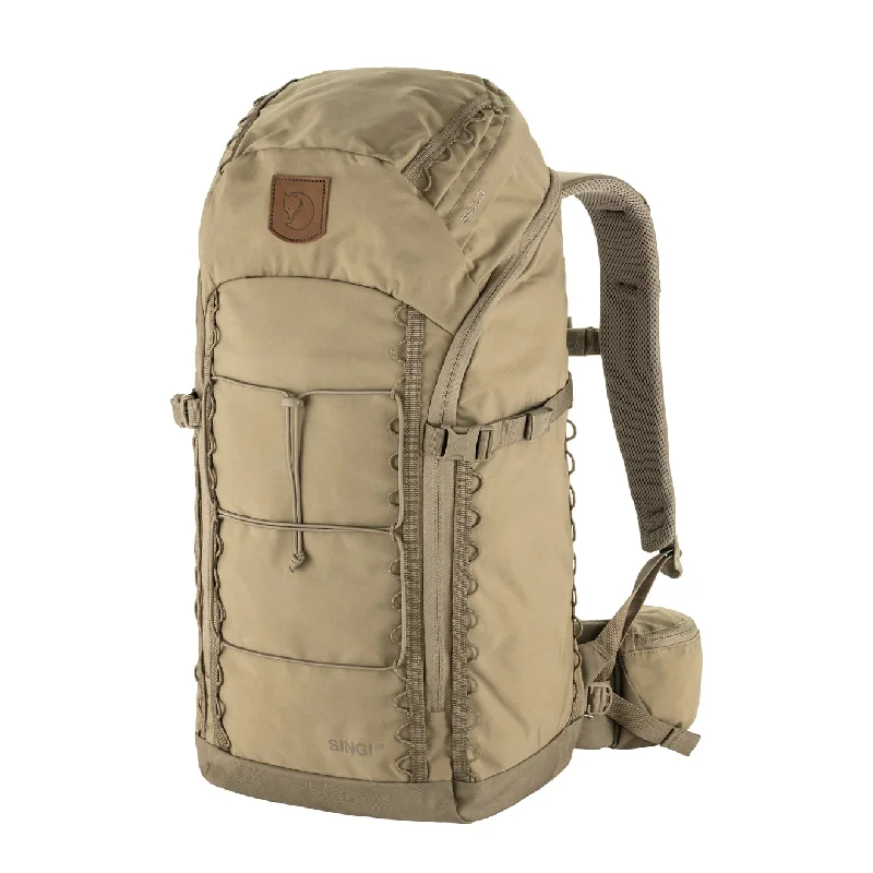 Multi-use backpack for gym and office needs -Fjallraven Singi 28 Backpack Clay