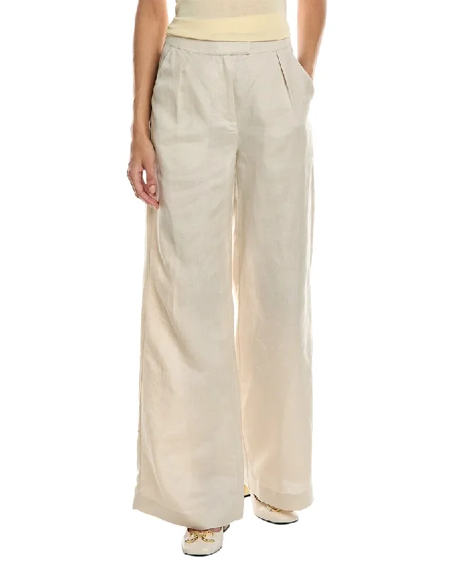 Statement tight trousers for women with bold color options for fashion-forward looks -Nicholas Carly Linen-Blend Pant