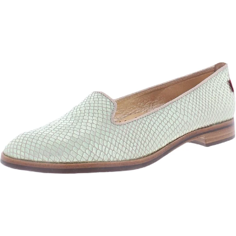 Casual loafers for women with easy slip-on design and soft leather-Marc Joseph Womens Columbus CR Leather Snake Print Smoking Loafers