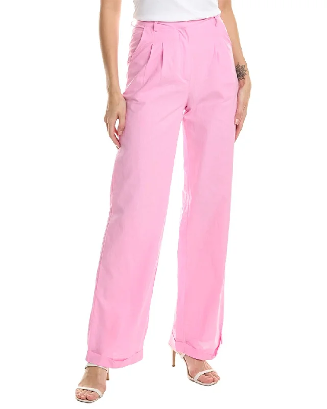 Stretch tight trousers for women with deep waistband for extra comfort and fit -HL Affair Pleated Pant