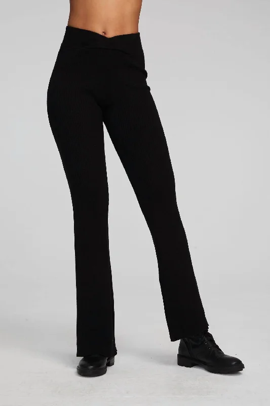 Business casual tight trousers for men with sleek design and refined finish -Party Flare Pants In Black