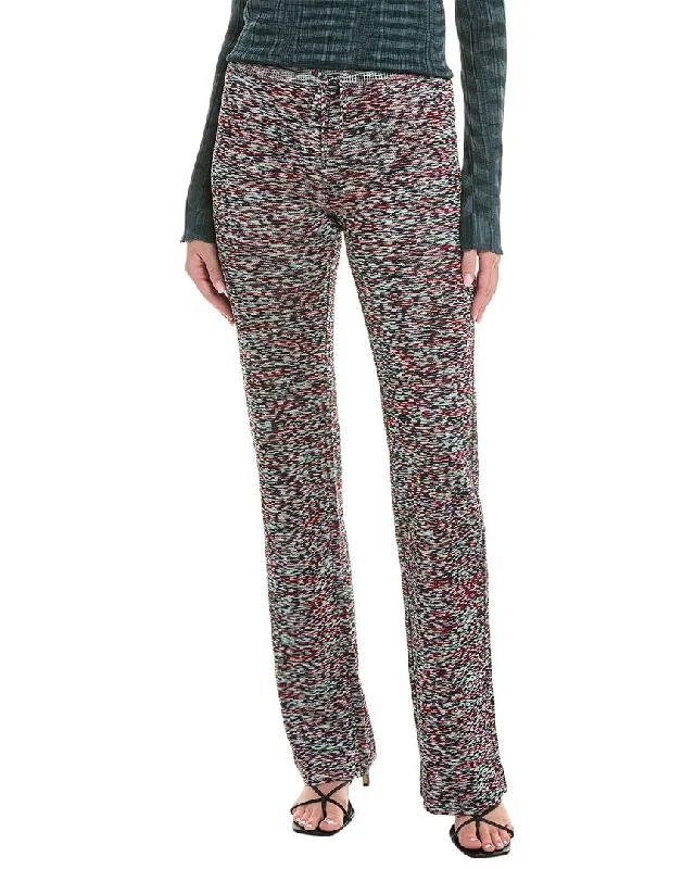 Cozy tight trousers for women with fleece-lined fabric for warmth during cold weather -Missoni Knit Trouser