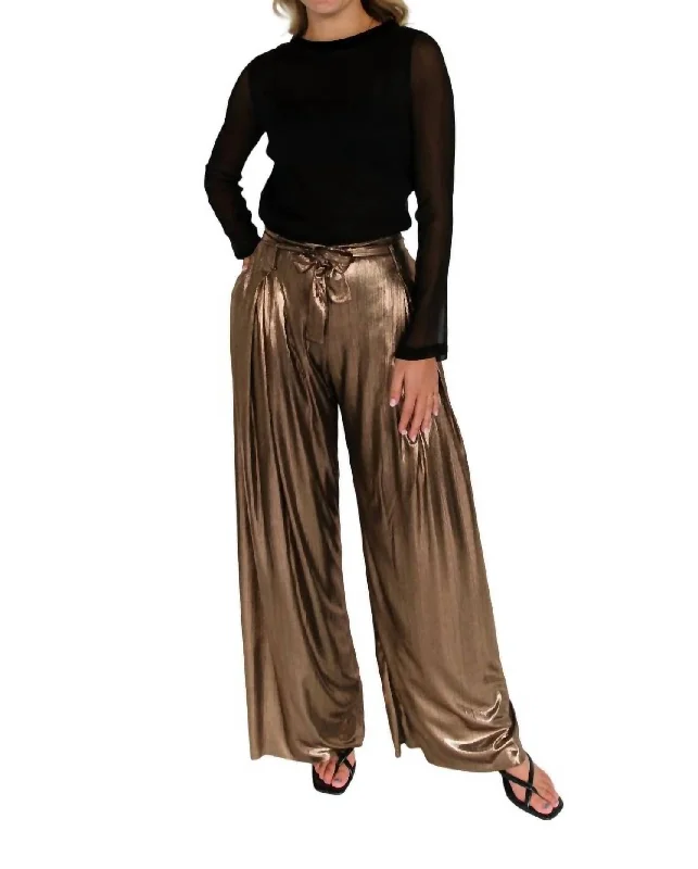 Tight trousers for men with stretch fabric and slim, modern cut -Ava Pant In Bronze