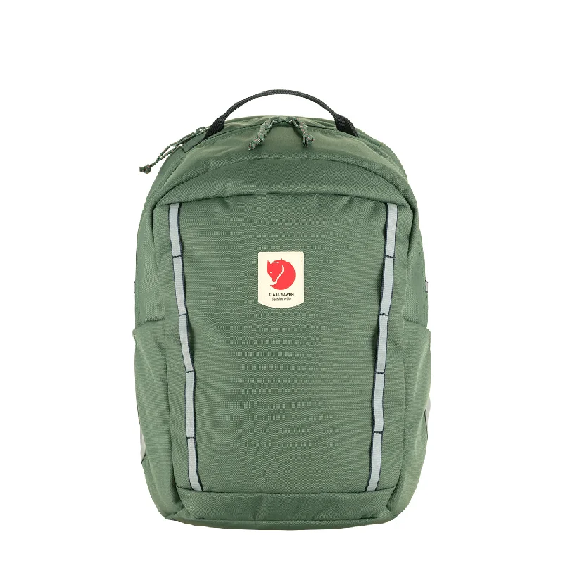 Padded shoulder backpack for comfortable long wear -Fjallraven Skule Kids Patina Green