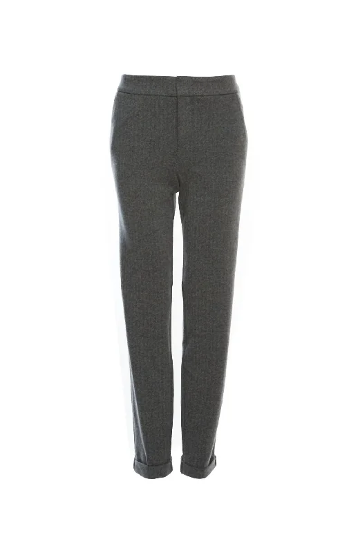 Stylish tight trousers for women with high-waisted fit for flattering look -Women's Presidio Cuffed Trouser In Grey