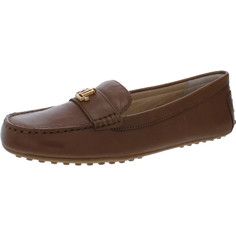 Comfortable loafers for men with cushioned insoles for added foot support-Lauren Ralph Lauren Womens Barnsbury Leather Driving Loafers