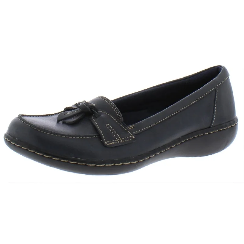 Casual loafers for men with durable canvas material and stylish designs-Clarks Womens Ashland Bubble Leather Slip On Loafers