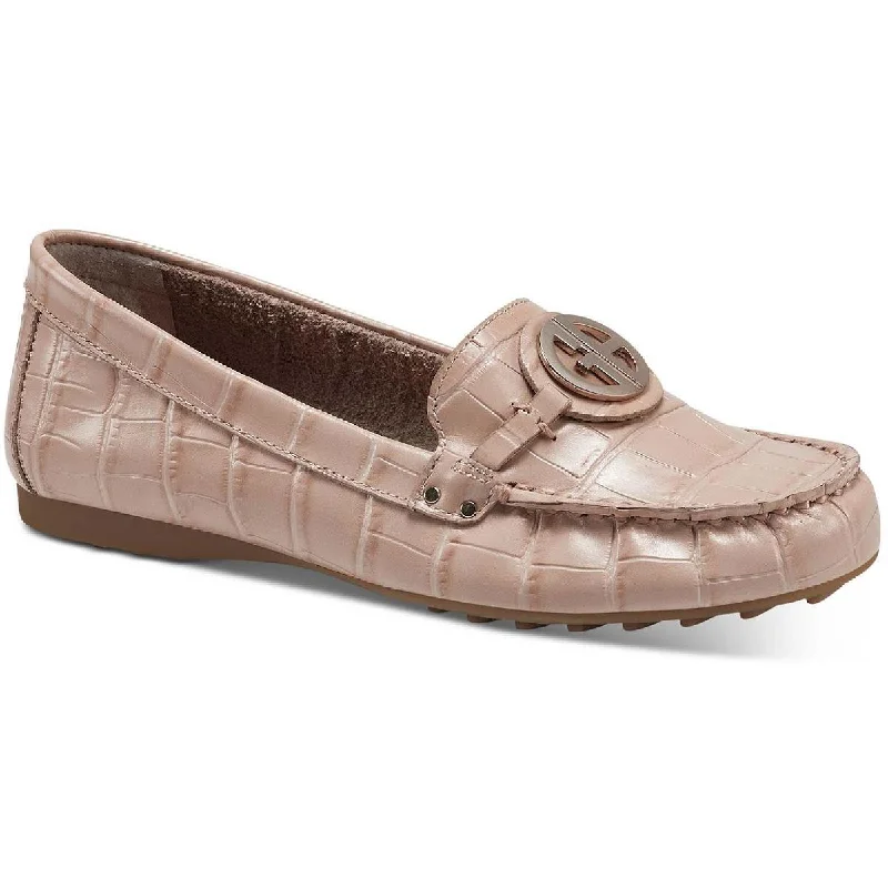 Loafers for women with modern design elements and elevated style-Giani Bernini Womens Dailyn Leather Slip On Loafers