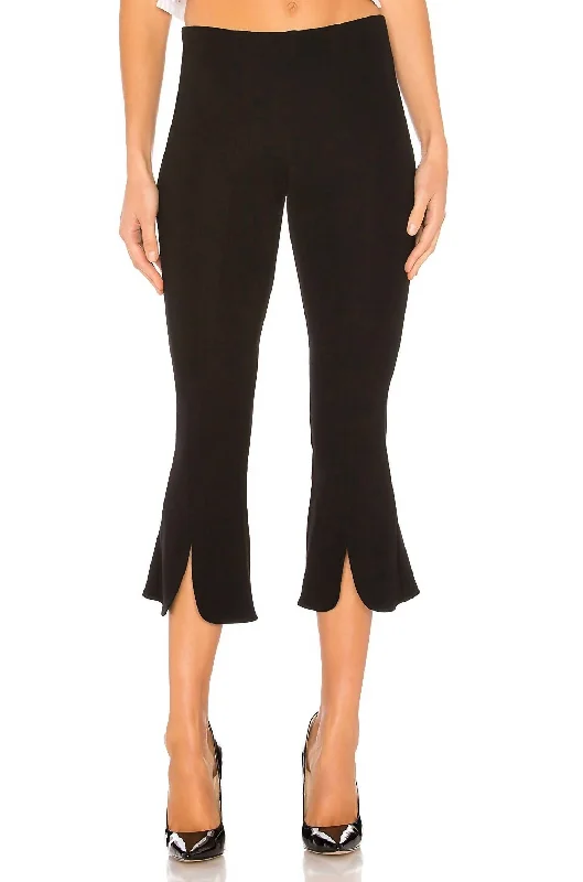 Tight trousers for women with decorative buttons and flattering silhouette for day wear -P Shaw Pant In Black