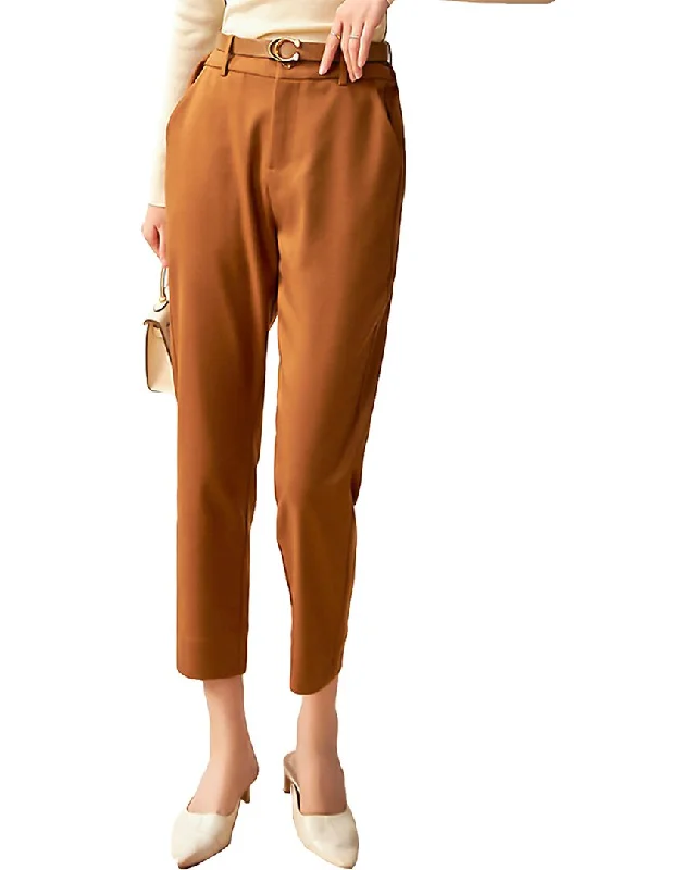 Tight trousers for women with faux leather material for sleek and modern look -WLZD Pants