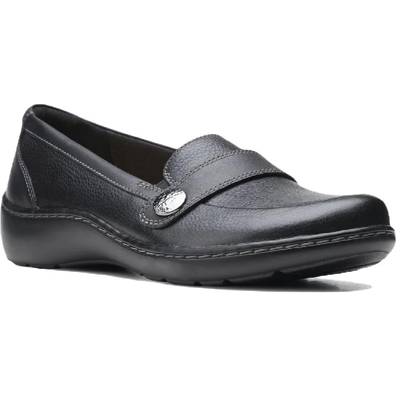 Loafers for men with breathable lining and slip-resistant soles for comfort-Clarks Womens Cora Daisy Padded Insole Slip On Loafers