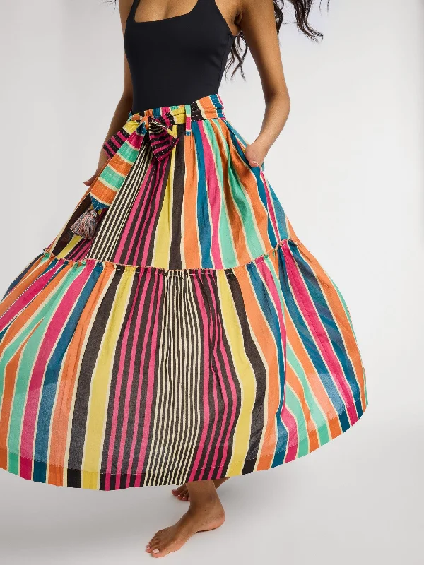 Evening Dresses for Formal Events -Françoise Skirt in Ibiza Stripe