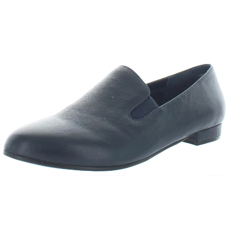 Loafers for women with smooth leather and intricate stitching for detail-David Tate Womens Lara Leather Slip On Loafers