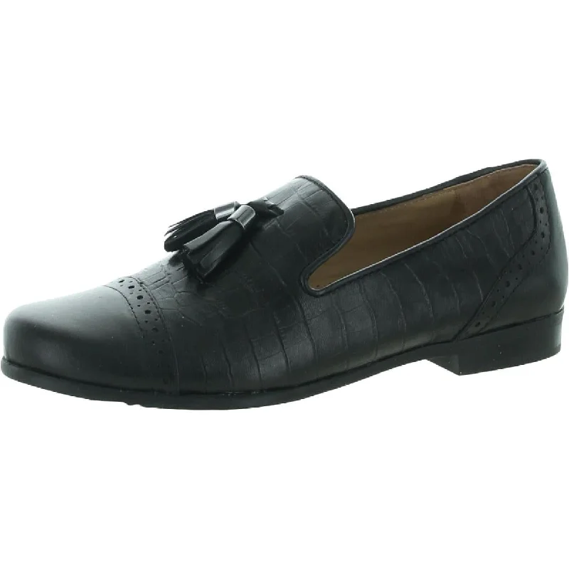 Slip-on loafers for women with soft lining and stylish tassels-Array Womens Hadley Leather Tassel Loafers