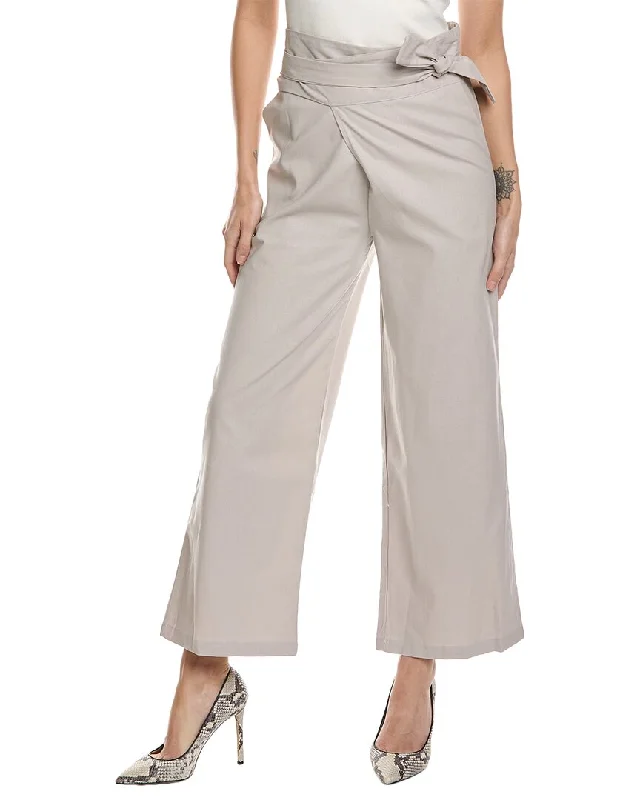 Stretchy knit tight trousers for women with soft fabric and relaxed fit -Madison Miles Straight Pant