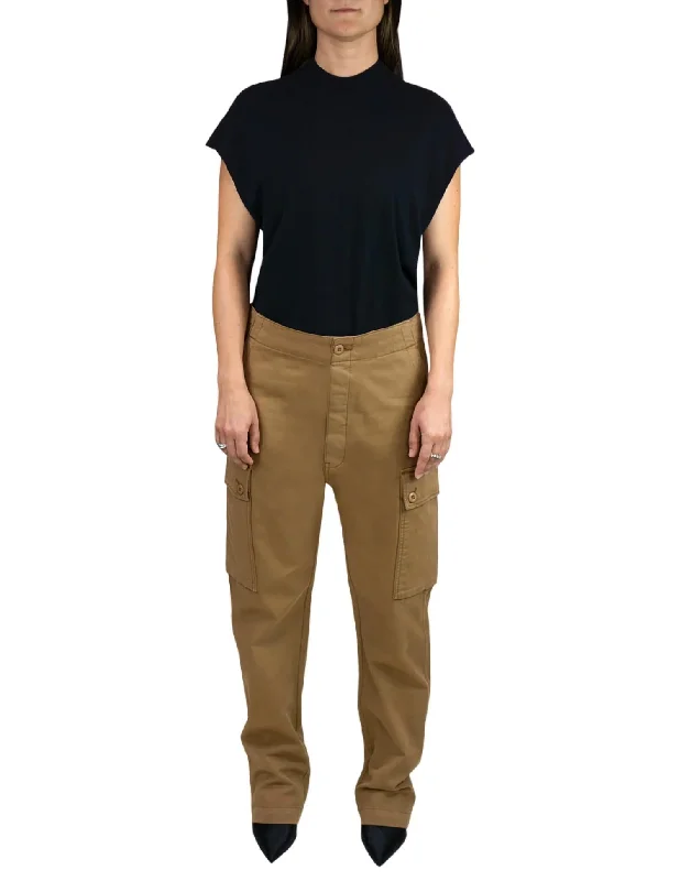 Tight trousers for women with pockets and slim silhouette for practical fashion -Dstld Women's Cargo Pant In Ermine