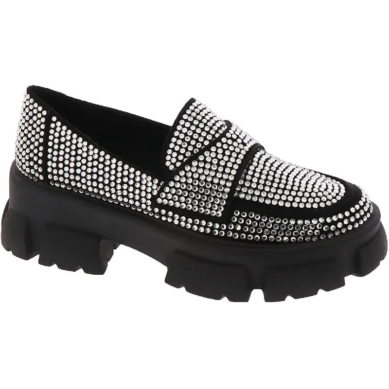 Loafers for women with stylish platform design for extra height and style-Steve Madden Womens Trifecta Fashion Loafers