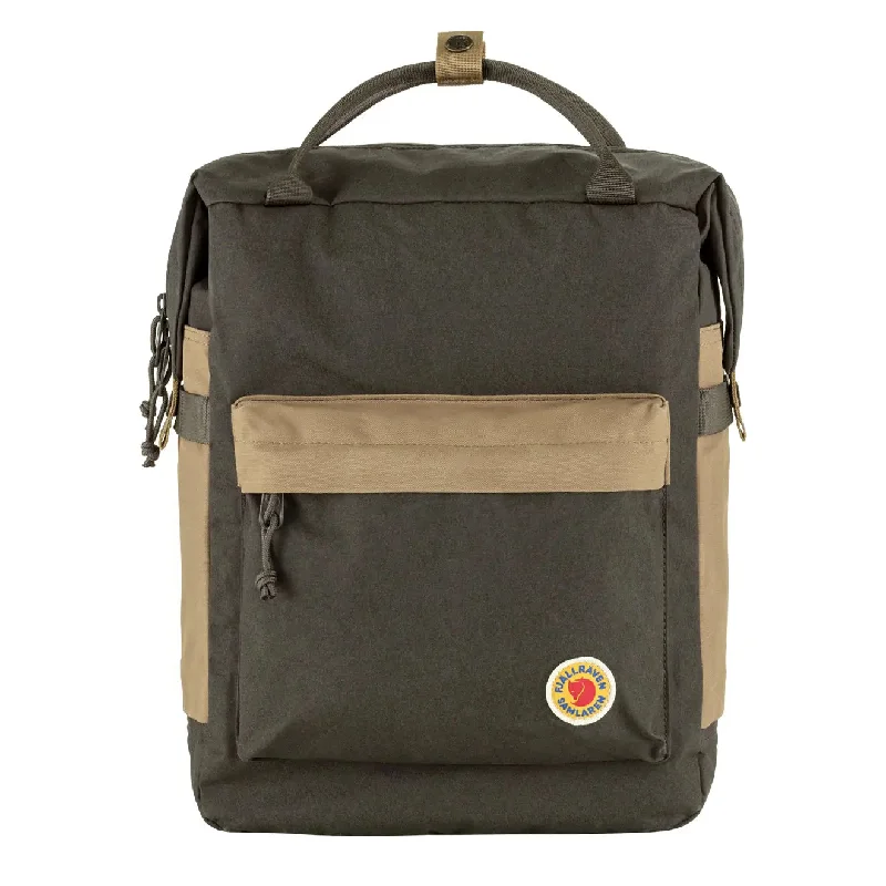 Reflective backpack for safe nighttime jogging -Fjallraven x Samlaren Haulpack 1C Brown / Dark Sand