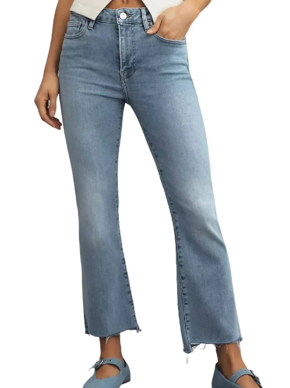 Stretch tight trousers for women with deep waistband for extra comfort and fit -Le Crop Mini Boot Jeans In Colorado