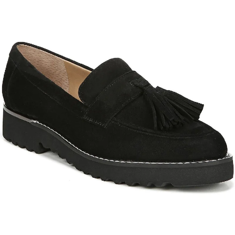 Comfortable loafers for men with extra cushioning and orthopedic support-Franco Sarto Womens Carolynn Cushioned Footbed Slip On Loafers