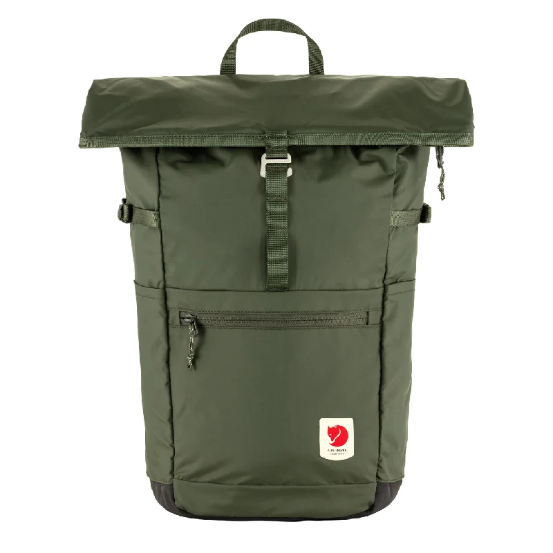 Tactical survival backpack with hydration bladder slot -Fjallraven High Coast Foldsack 24 Mountain Green