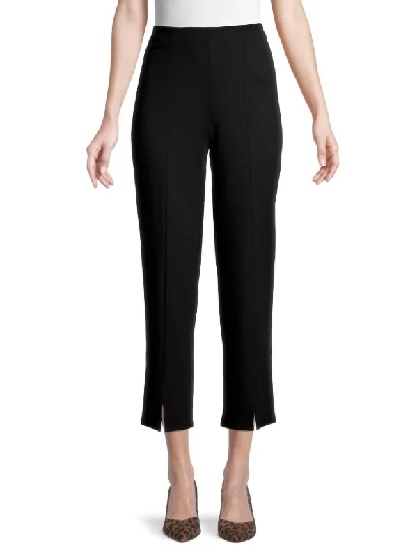 Loose-fitting tight trousers for women with stretchy waistband for ultimate comfort -Pipe Dream Pants In Black