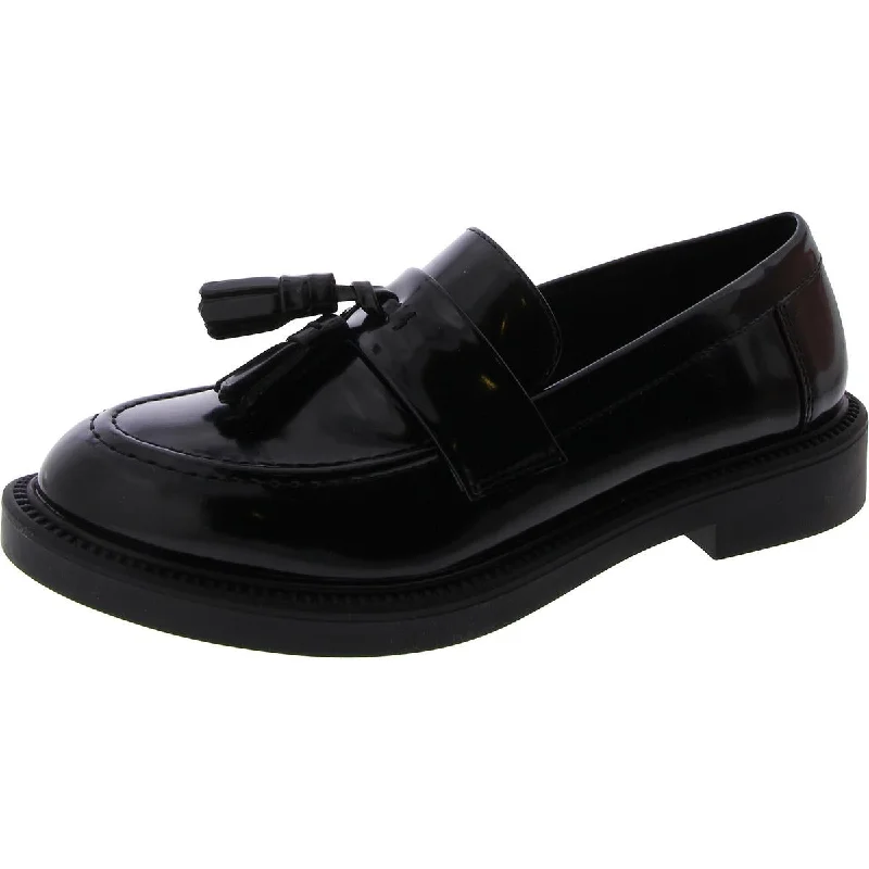 Slip-on loafers for women with sleek design and elegant finishes for office wear-Steve Madden Womens Helen Patent Penny Loafers