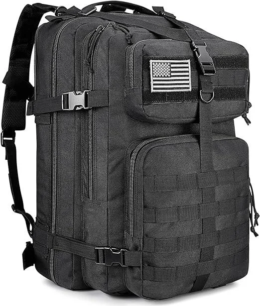 Designer leather backpack for upscale travel flair -FR Fashion Co. 20" Men's 50L MOLLE Tactical Backpack