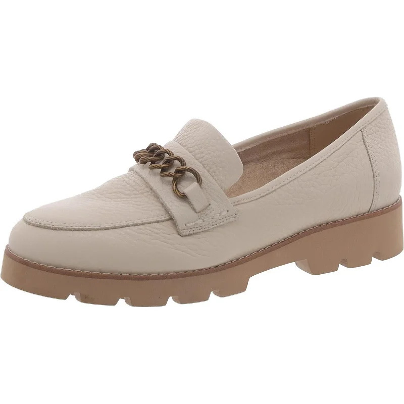 Versatile loafers for women with metallic finishes for both work and play-Vionic Womens Emalyn Leather Slip On Loafers