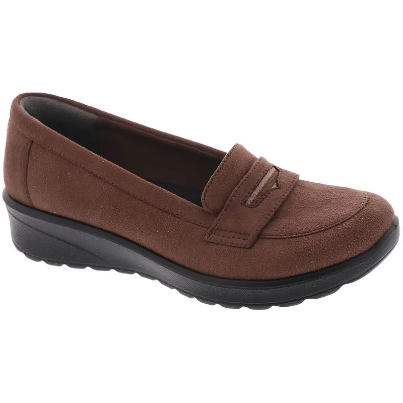 Loafers for women with classic loafer style and contemporary updates-Bzees Womens Gamma Comfort Insole Platform Loafers