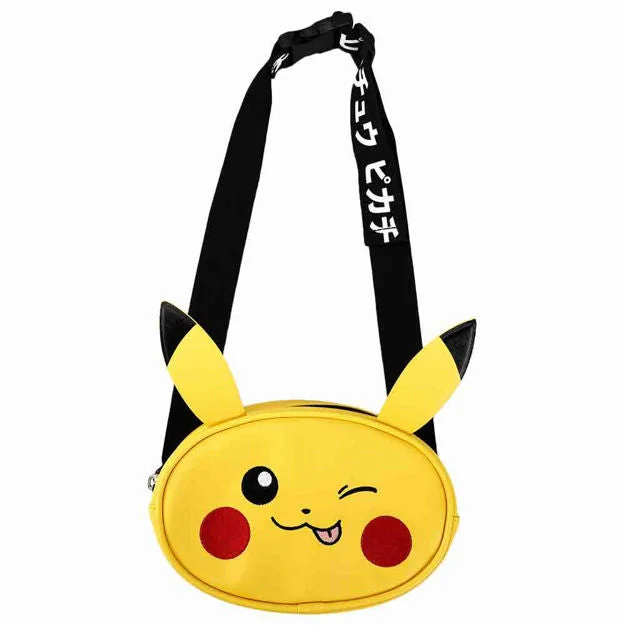 Outdoor survival backpack with emergency tool pockets -Pokemon Pikachu Faux Leather Fanny Pack with Applique Ears