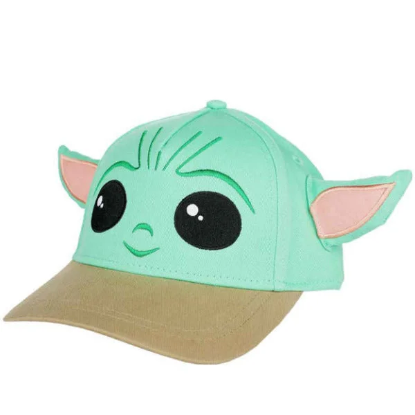 Convertible backpack for switching to shoulder bag -Star Wars The Mandalorian Baby Yoda Grogu Bigface Youth Hat with Plush 3D Ears